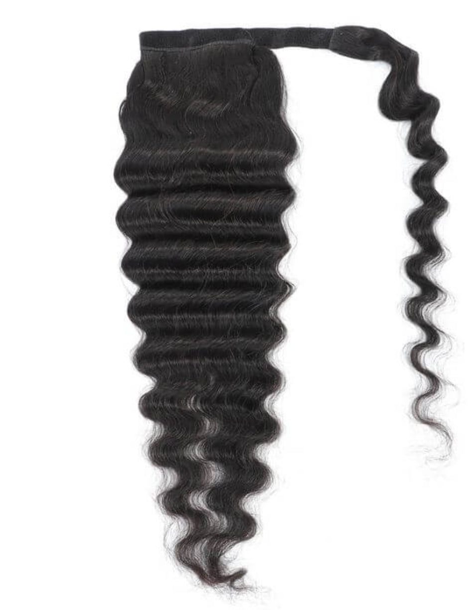 Deep wave ponytail hair extensions – Sage88beauty